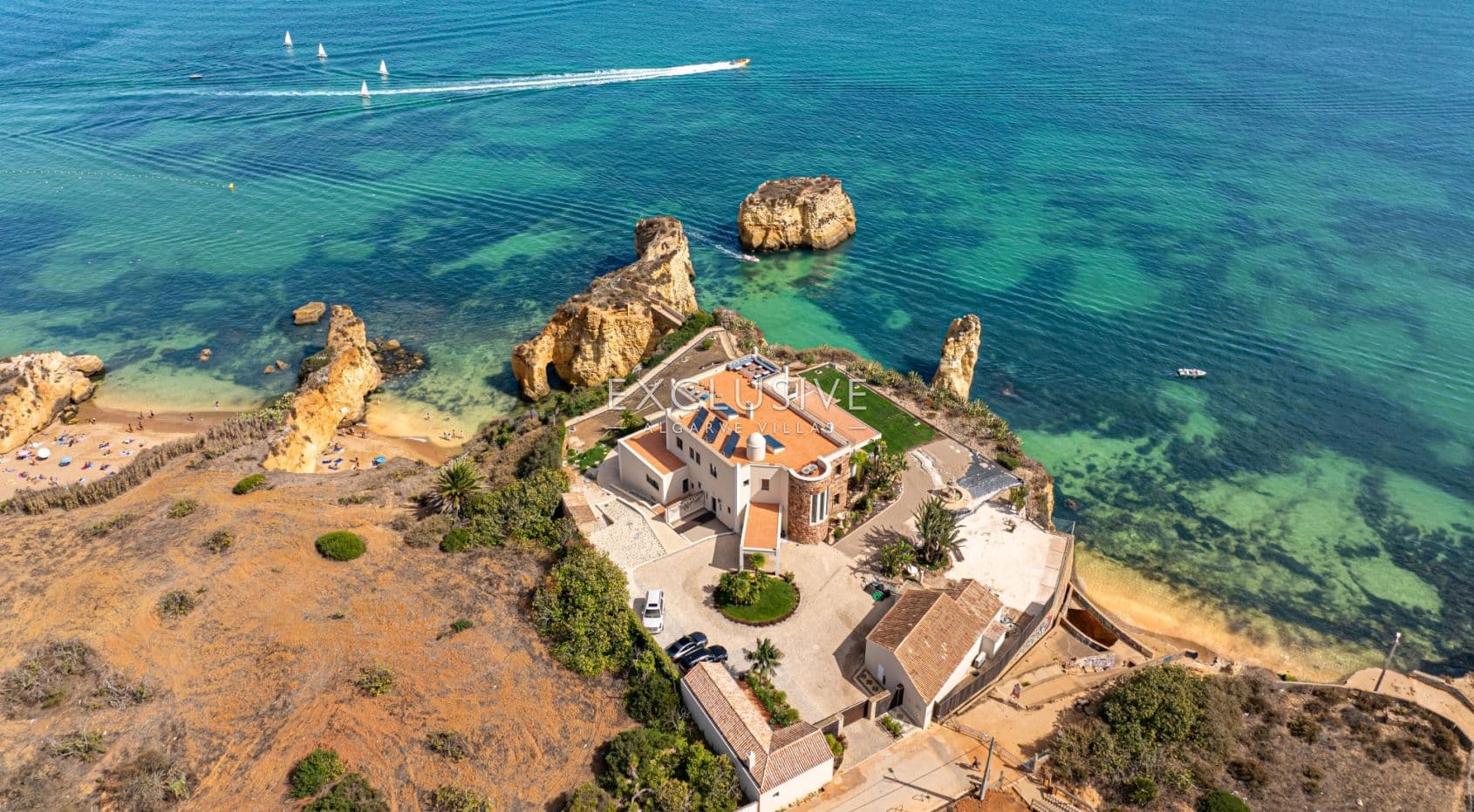 Ocean front 8 bed villa with private island in Lagos, Algarve, Portugal-1